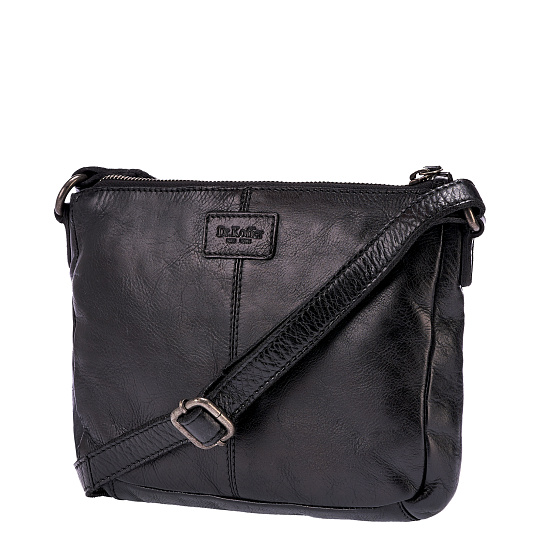 Сумка через плечо Dr.Koffer из натуральной кожи черная