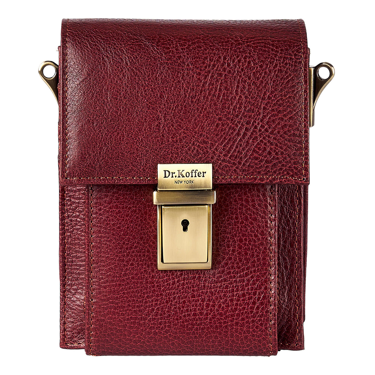 Сумка через плечо Dr.Koffer из натуральной кожи коричневая