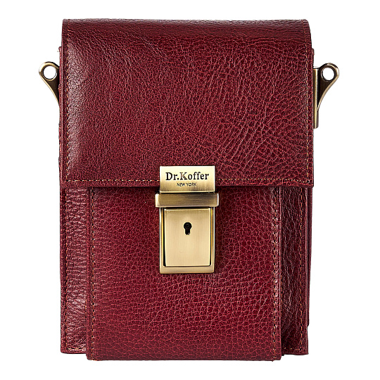 Сумка через плечо Dr.Koffer из натуральной кожи коричневая