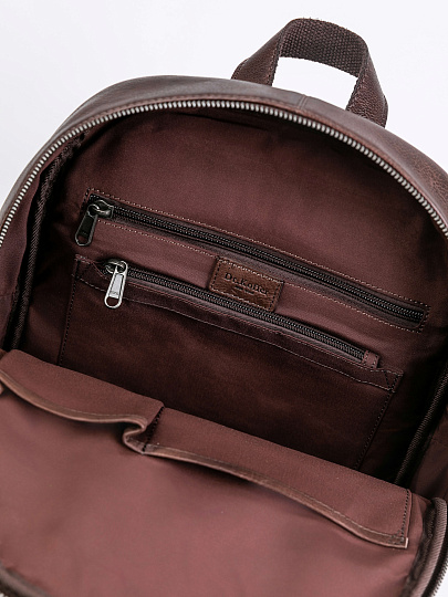 Рюкзак Dr.Koffer из натуральной кожи темно-коричневый