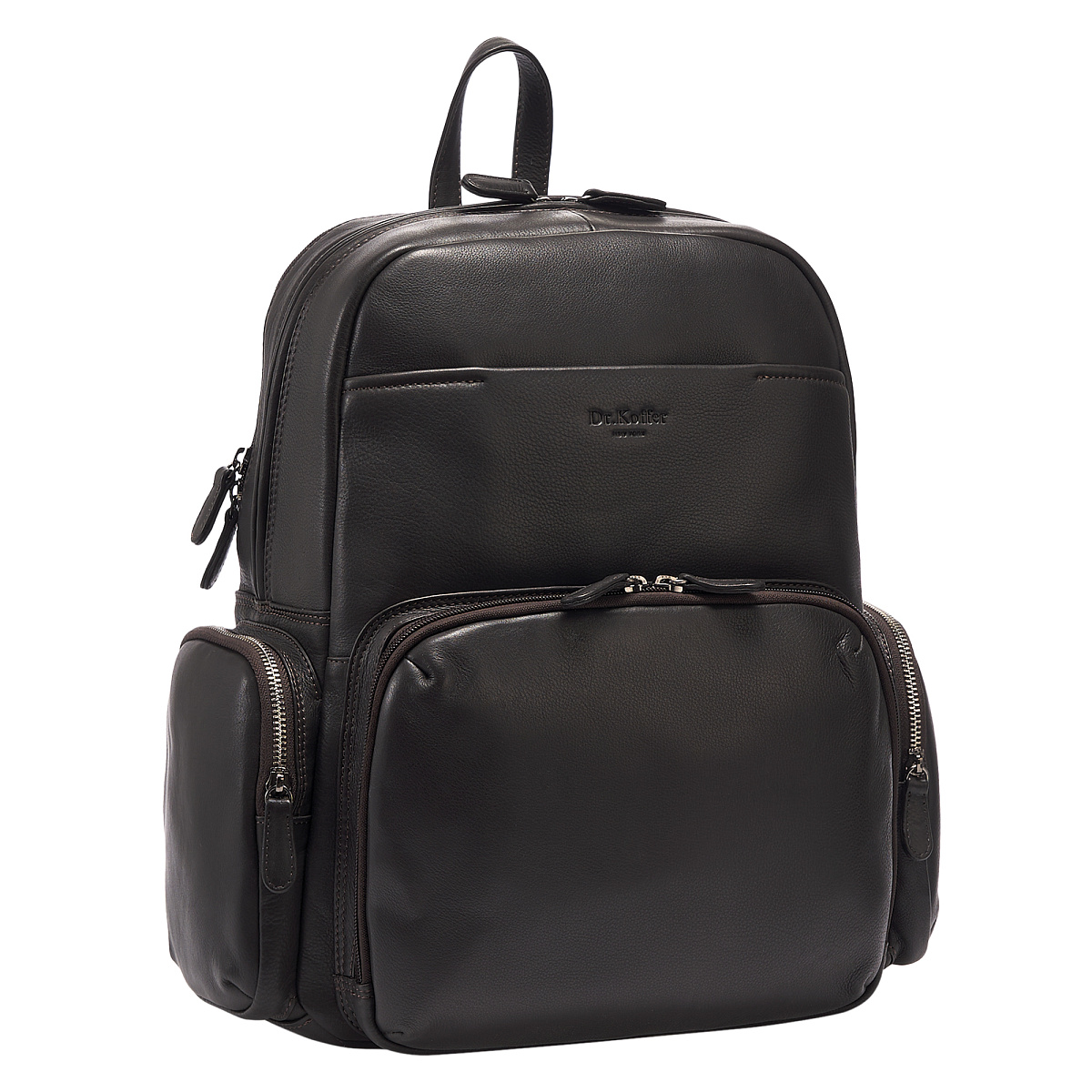 Рюкзак Dr.Koffer из натуральной кожи темно-коричневый