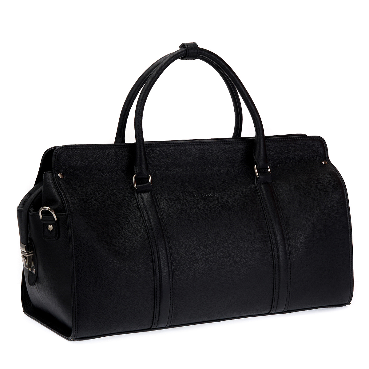 Сумка дорожная саквояж Dr.Koffer из натуральной кожи черный