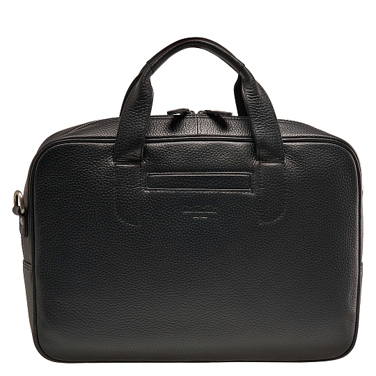 Деловая сумка Dr.Koffer из натуральной кожи черная