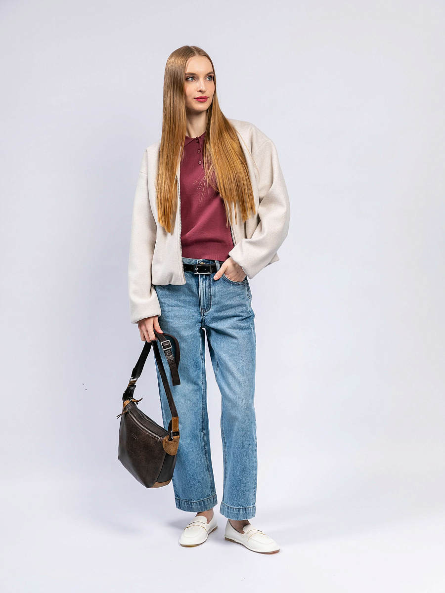 Сумка через плечо Dr. Koffer из натуральной кожи коричневая