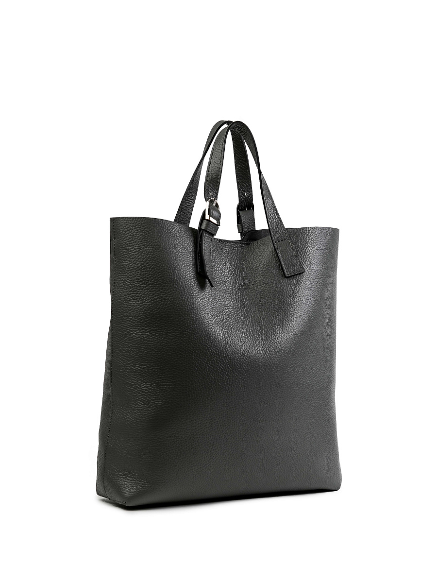 Женская сумка Dr.Koffer из натуральной кожи серая