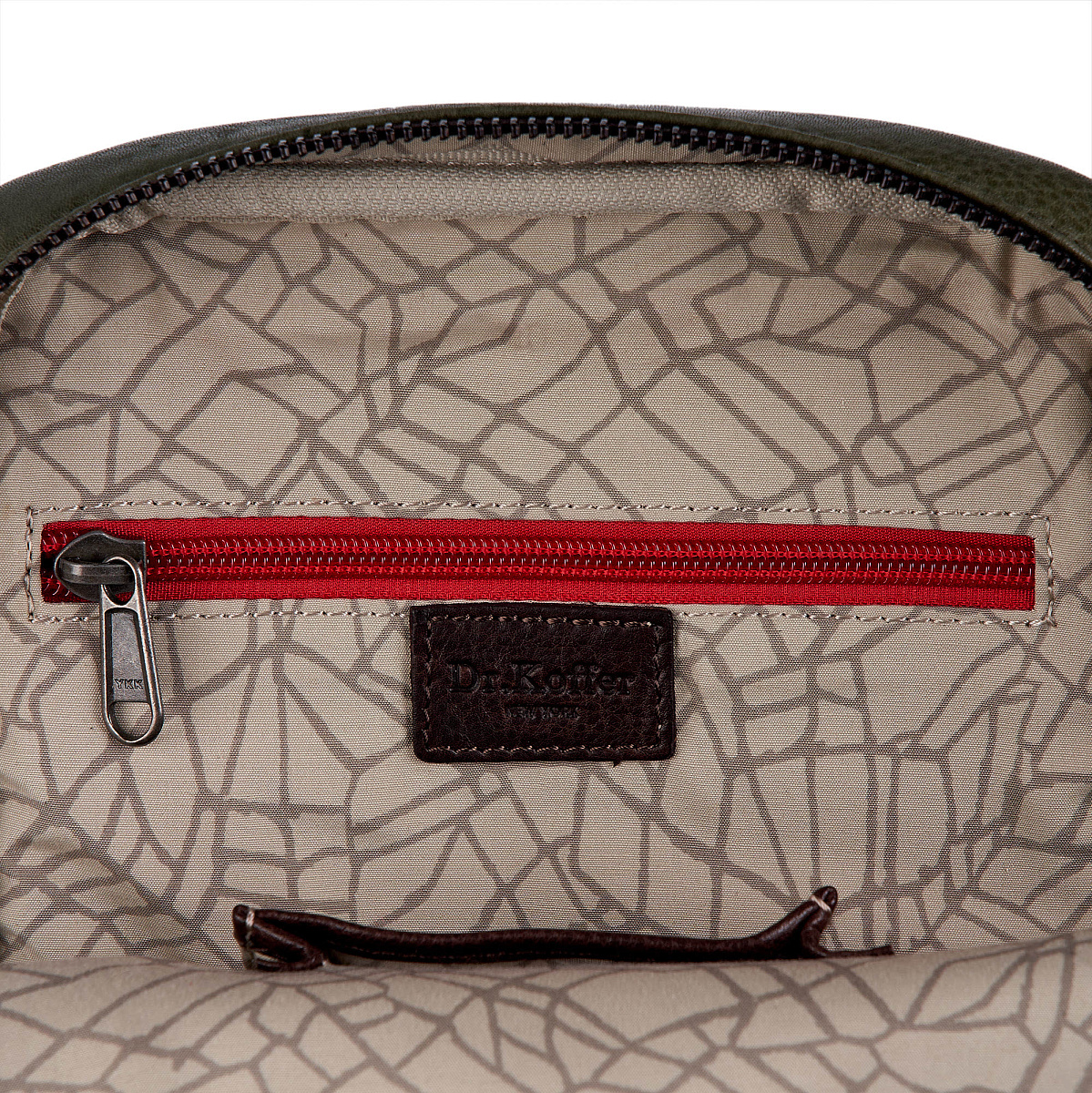 Рюкзак Dr.Koffer из натуральной кожи зеленый