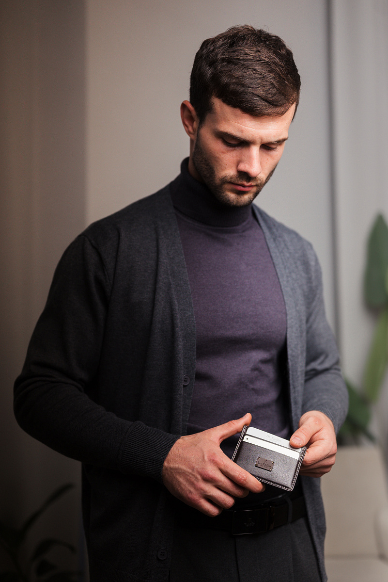 Кредитница Dr.Koffer из натуральной кожи коричневая