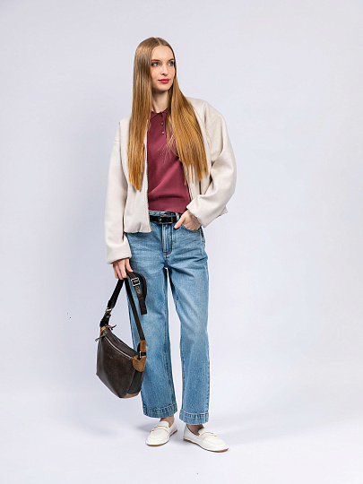 Сумка через плечо Dr. Koffer из натуральной кожи коричневая