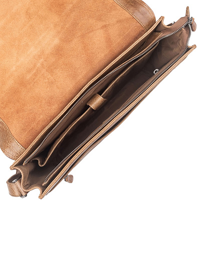 Сумка через плечо Dr. Koffer из натуральной кожи коричневая