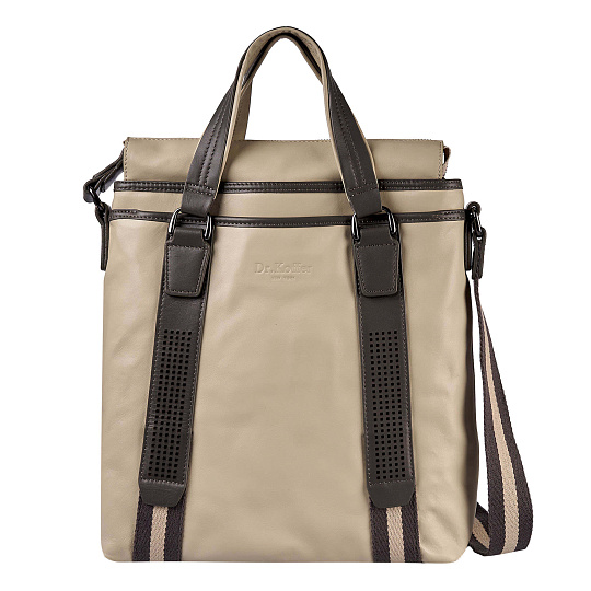 Сумка планшет Dr.Koffer из натуральной кожи бежевый