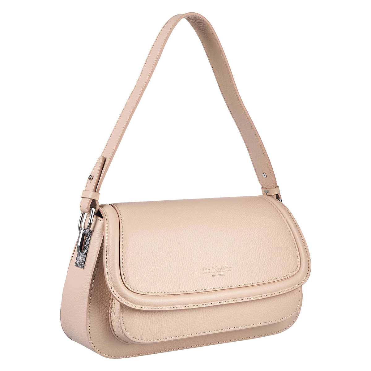 Женская сумка Dr. Koffer из натуральной кожи бежевая