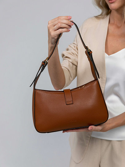 Женская сумка Dr.Koffer из натуральной кожи коричневая