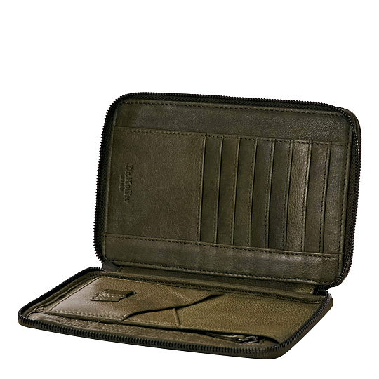 Сумка через плечо Dr.Koffer из натуральной кожи зеленая