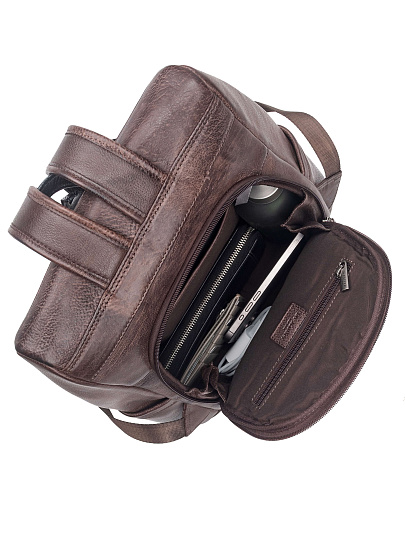 Рюкзак Dr. Koffer из натуральной кожи коричневый
