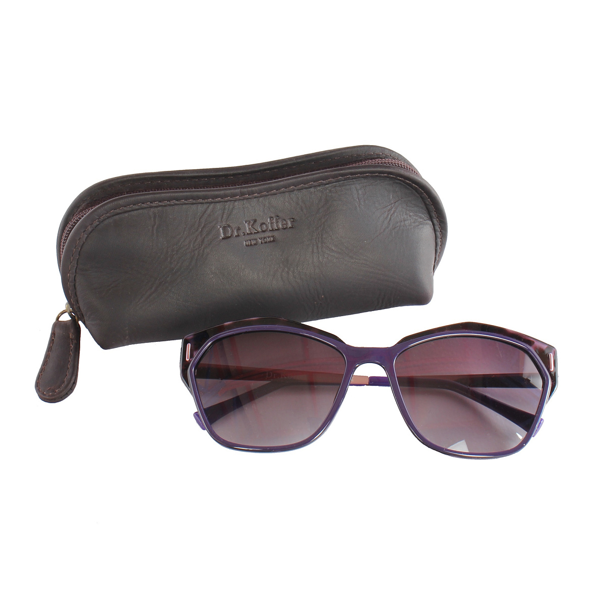 Очечник Dr.Koffer из натуральной кожи коричневый