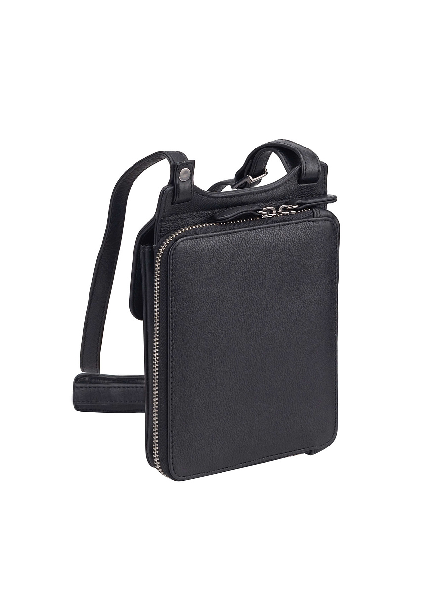 Сумка через плечо Dr.Koffer из натуральной кожи черная