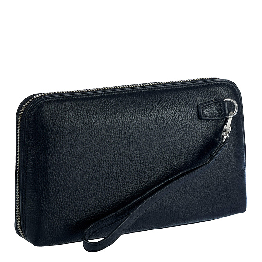 Сумка барсетка из натуральной кожи Dr. Koffer черная