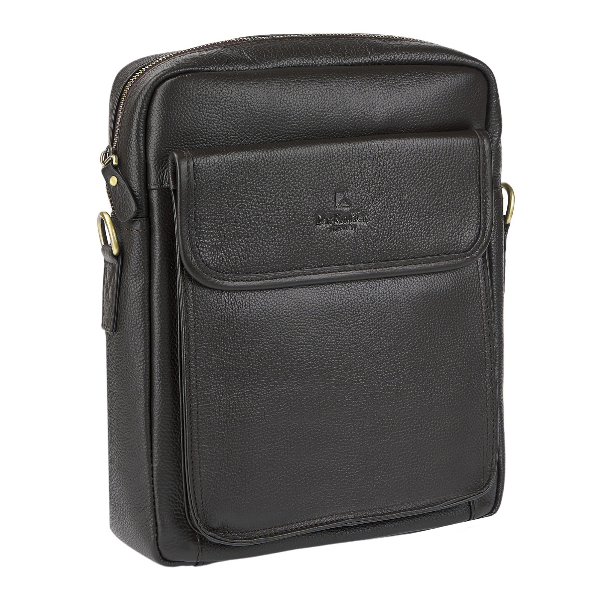 Сумка через плечо Dr.Koffer из натуральной кожи коричневая