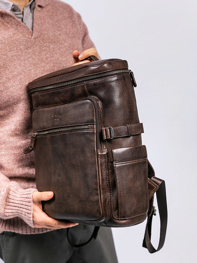 Рюкзак Dr. Koffer из натуральной кожи коричневый