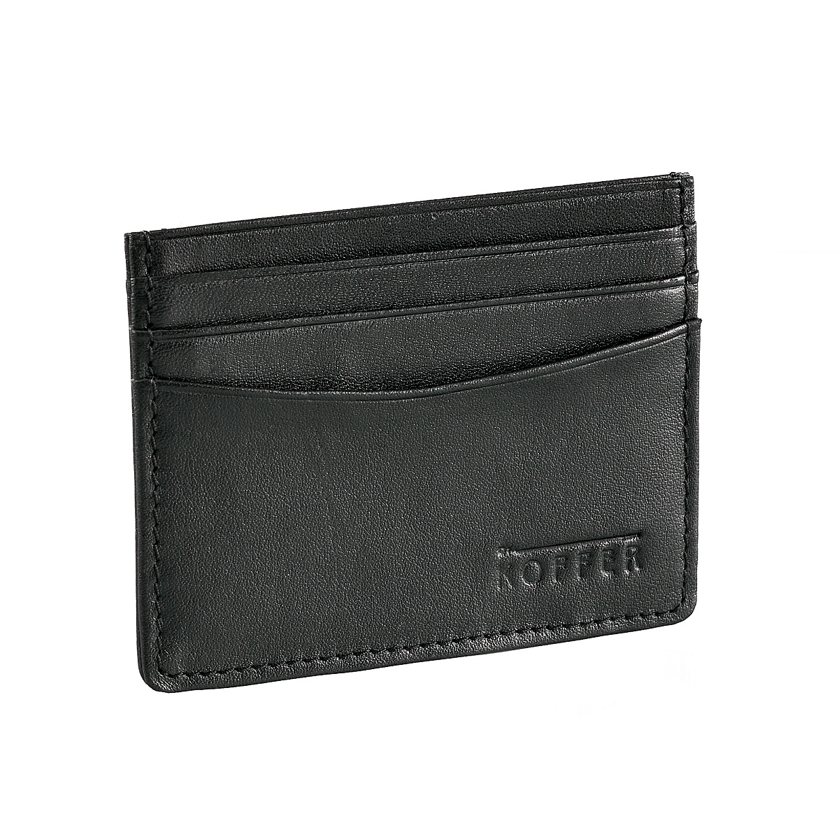 Визитница Dr.Koffer из натуральной кожи черная