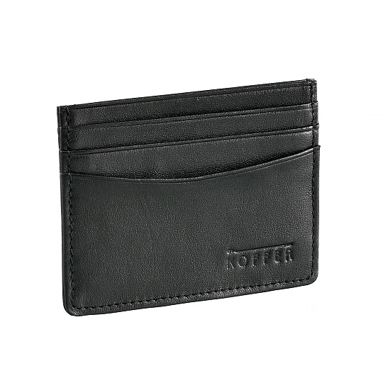 Визитница Dr.Koffer из натуральной кожи черная