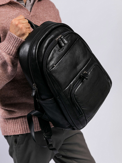 Рюкзак Dr. Koffer из натуральной кожи черный