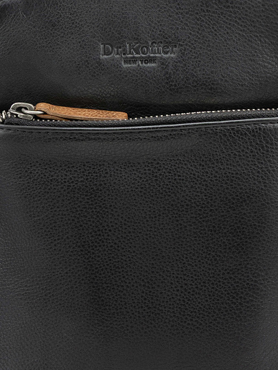 Сумка через плечо Dr. Koffer из натуральной кожи черная