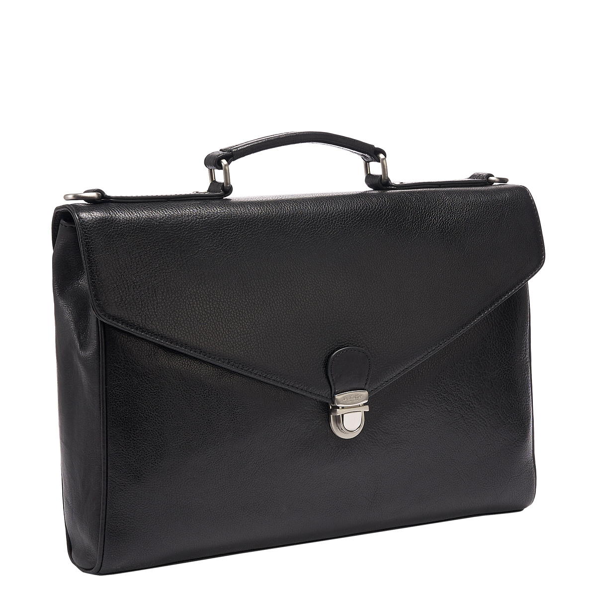 Портфель Dr.Koffer из натуральной кожи черный