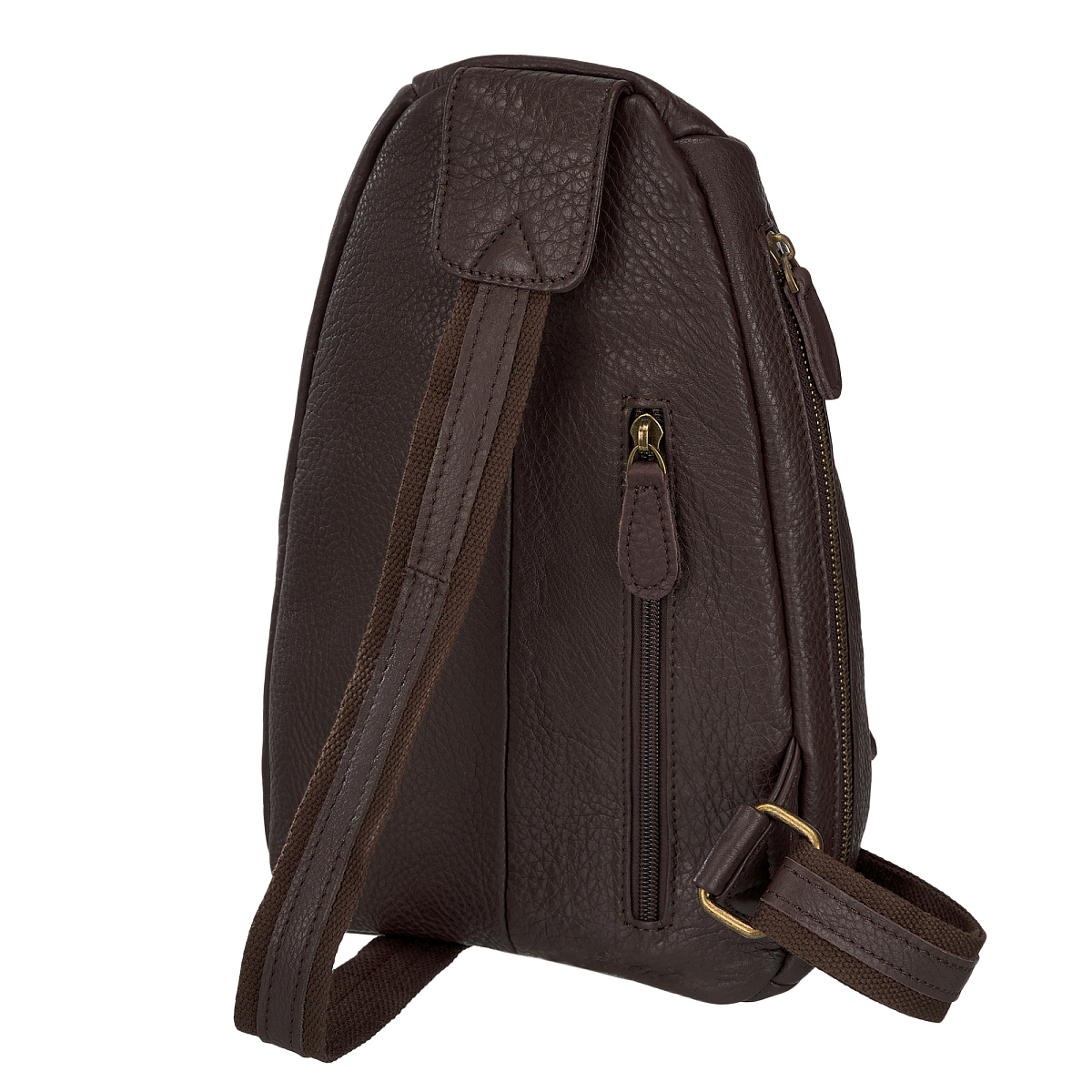 Рюкзак Dr.Koffer из натуральной кожи темно-коричневый