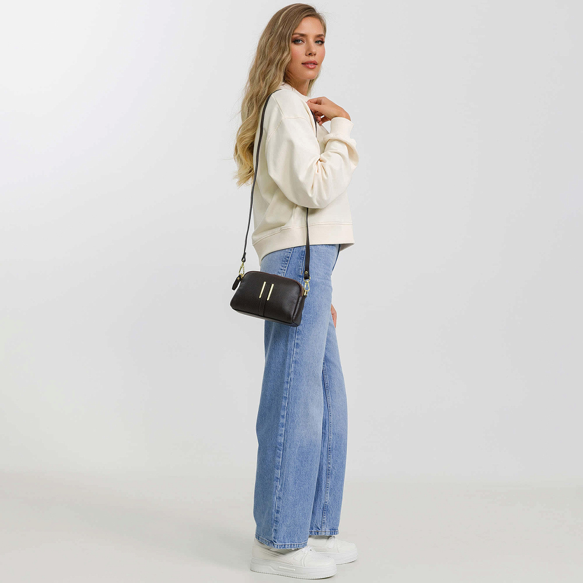 Женская сумка Dr. Koffer из натуральной кожи коричневая