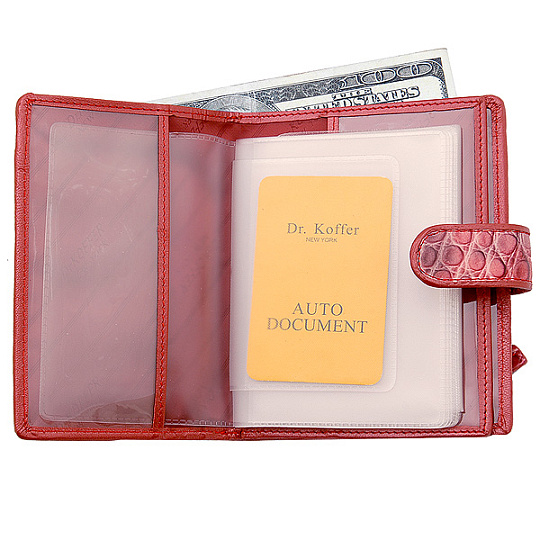 Обложка для паспорта/автодок из натуральной кожи Dr. Koffer