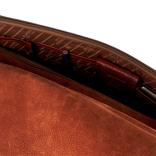 Портфель Dr.Koffer из натуральной кожи светло-коричневый