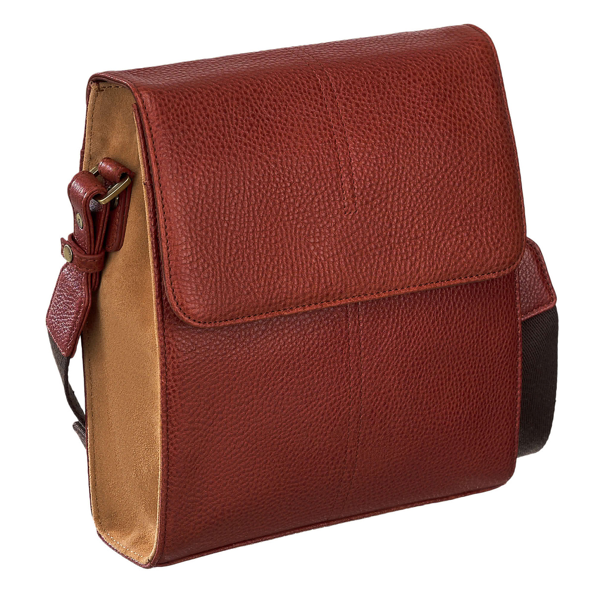 Сумка через плечо Dr.Koffer из натуральной кожи коричневая