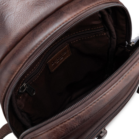 Рюкзак Dr.Koffer из натуральной кожи темно-коричневый