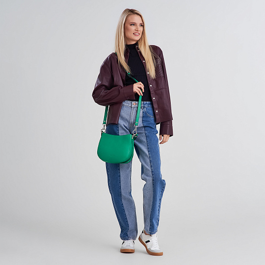 Женская сумка Dr. Koffer из натуральной кожи зеленая