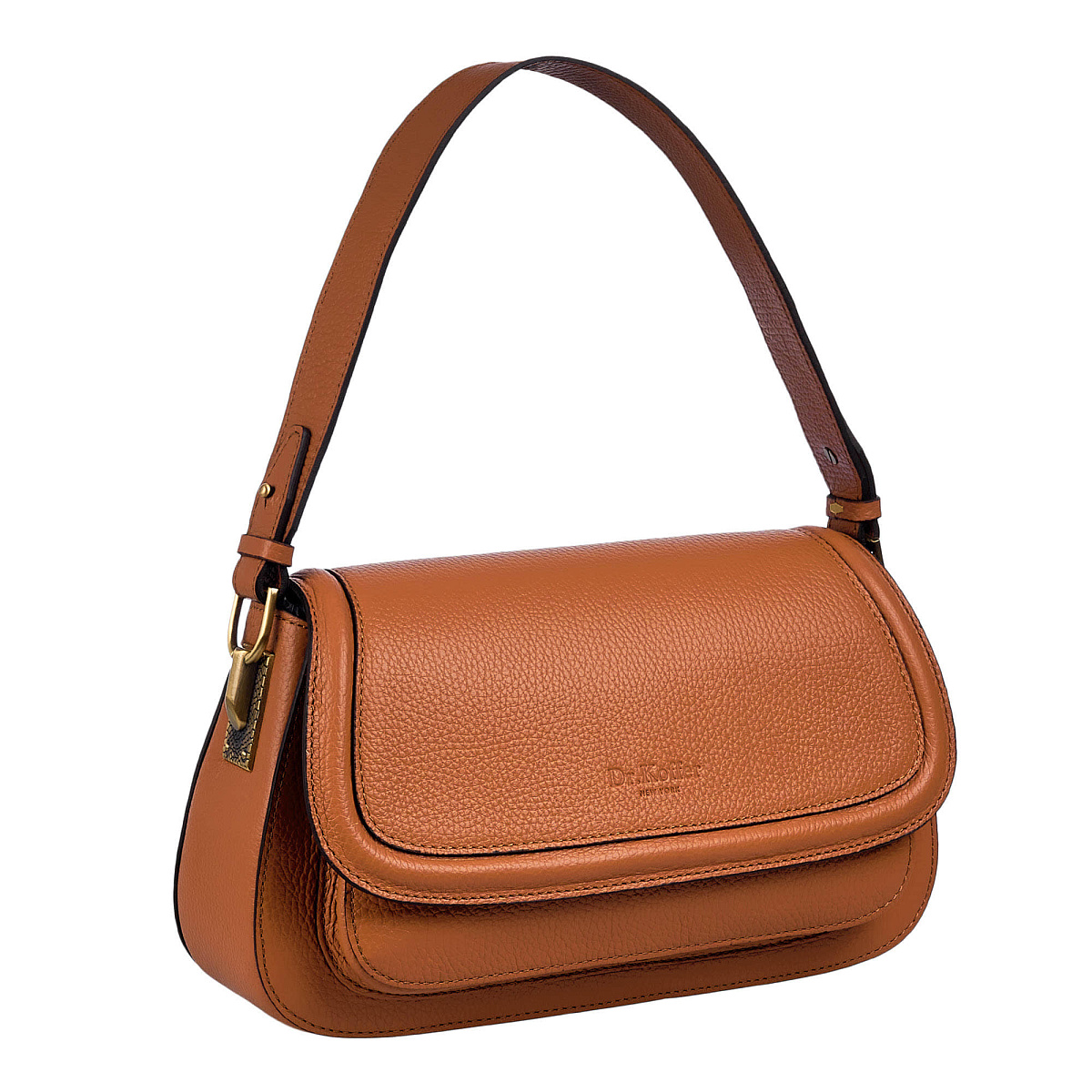 Женская сумка Dr.Koffer из натуральной кожи коричневая