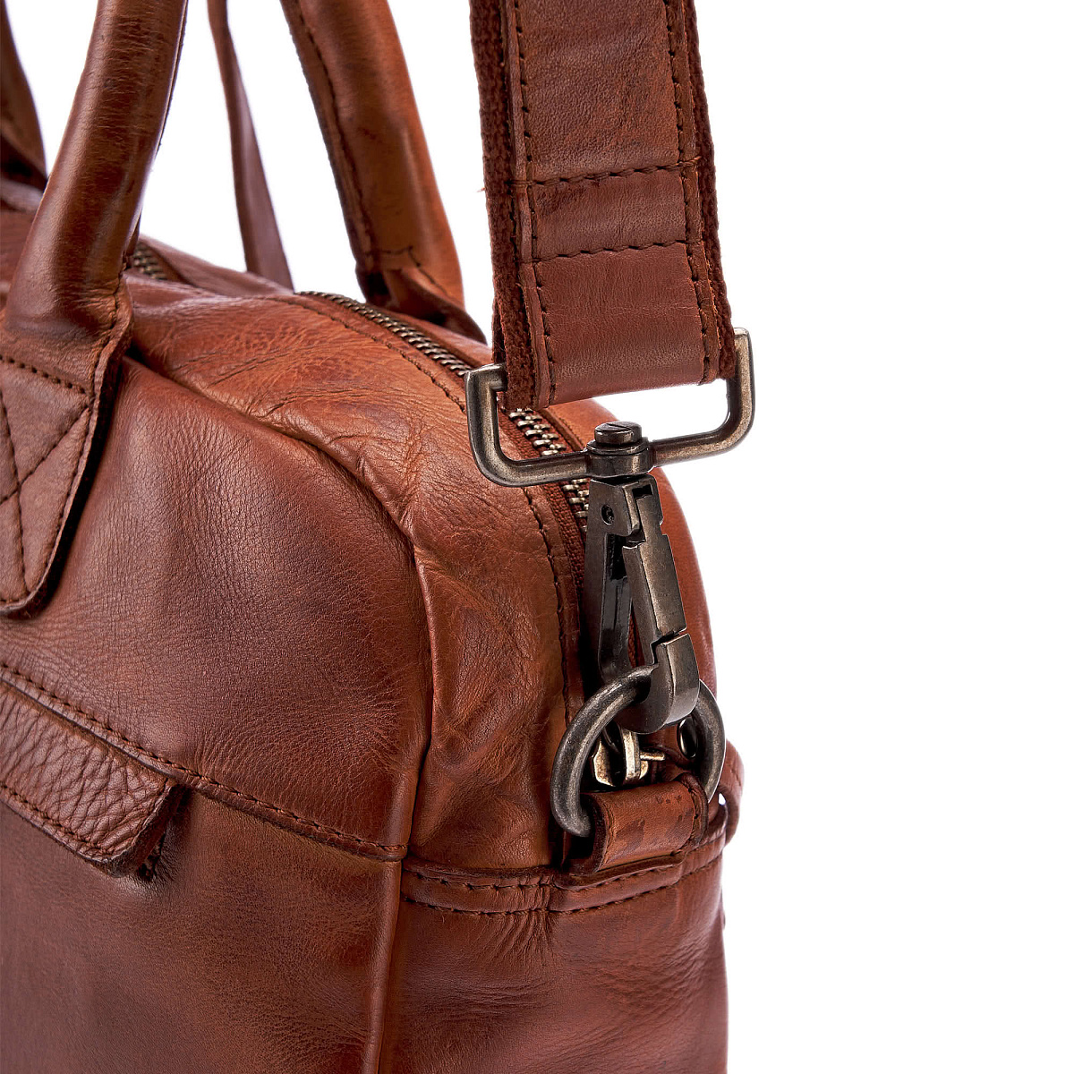 Деловая сумка Dr.Koffer из натуральной кожи коричневая