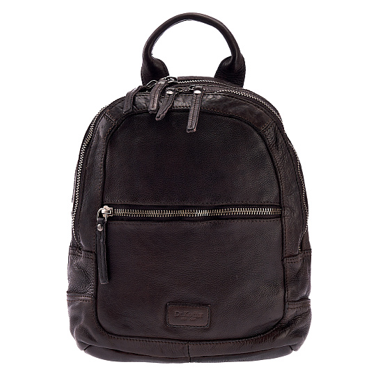 Рюкзак Dr.Koffer из натуральной кожи темно-коричневый