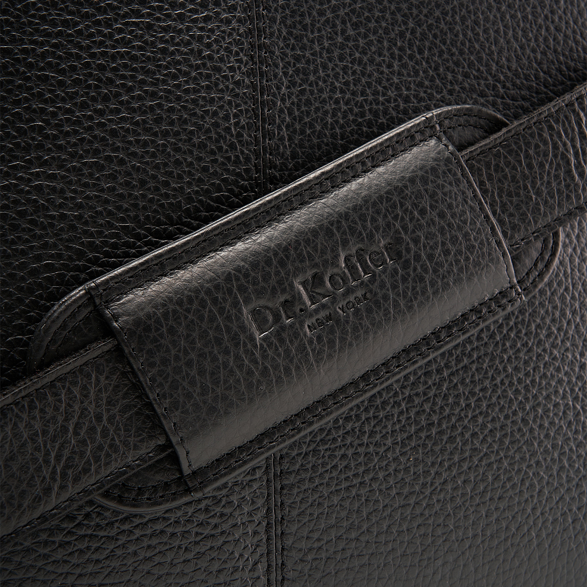 Портфель Dr.Koffer из натуральной кожи черный