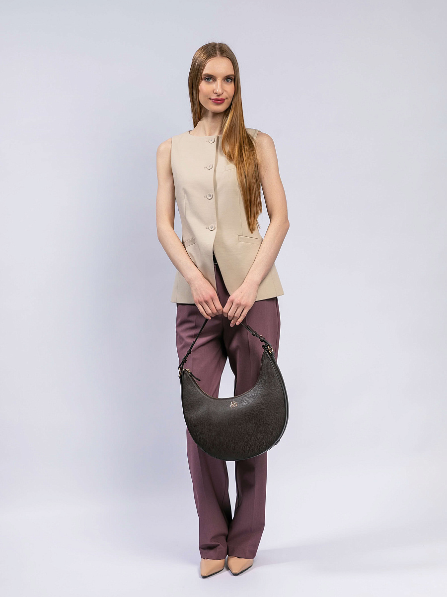 Женская сумка Dr. Koffer из натуральной кожи коричневая