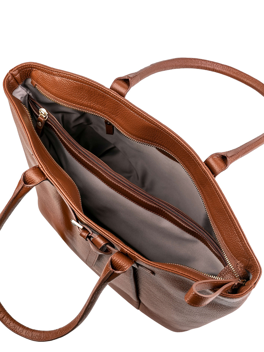 Женская сумка Dr.Koffer из натуральной кожи коричневая