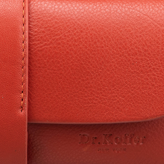 Очечник Dr.Koffer из натуральной кожи оранжевый