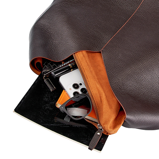 Женская сумка Dr.Koffer из натуральной кожи коричневая