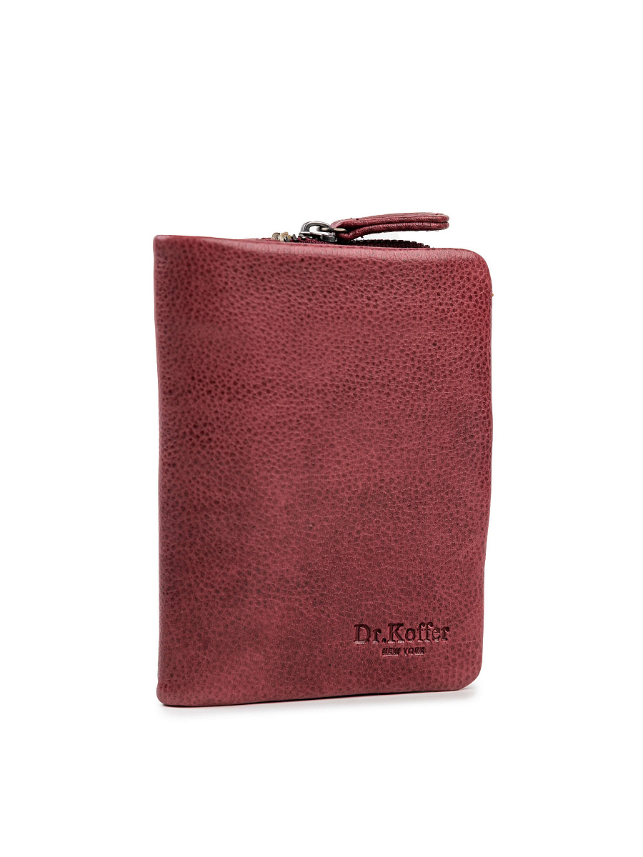 Портмоне Dr.Koffer из натуральной кожи бордовое