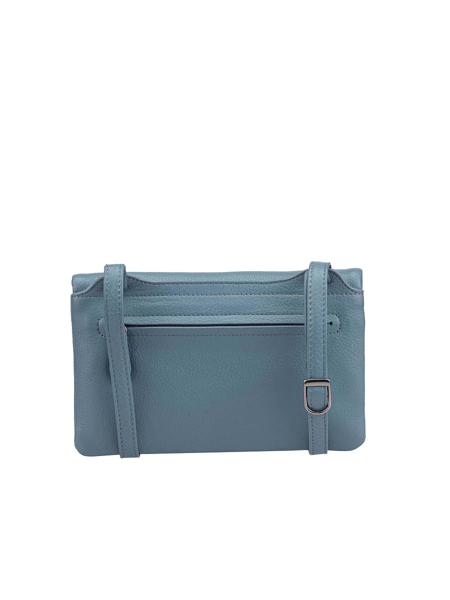 Сумка через плечо Dr.Koffer из натуральной кожи голубая