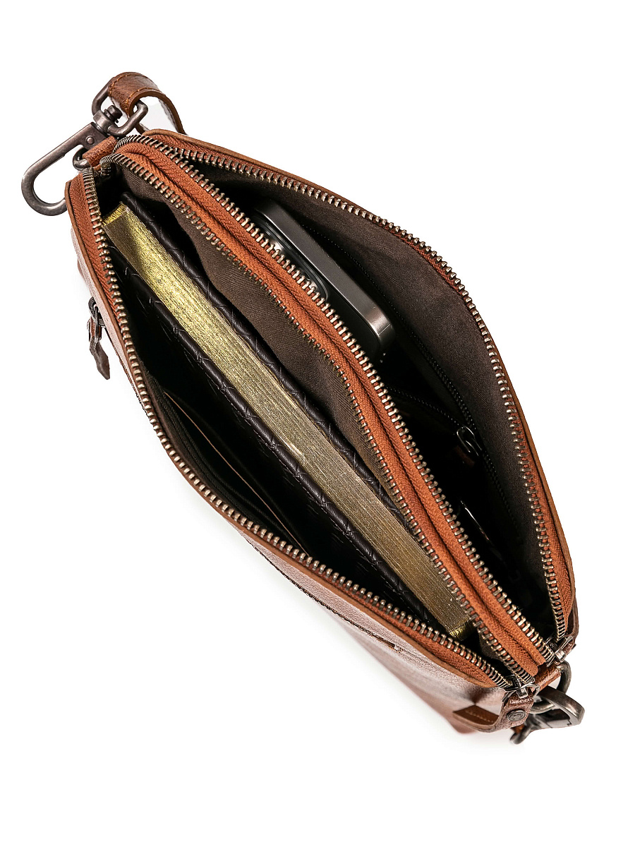 Женская сумка Dr.Koffer из натуральной кожи коричневая