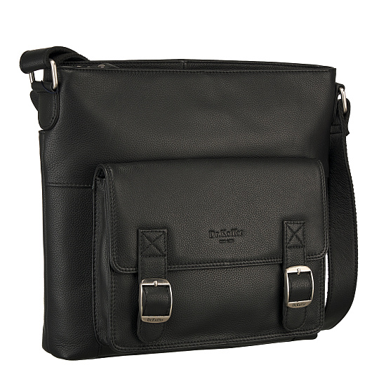 Сумка через плечо Dr.Koffer из натуральной кожи черная