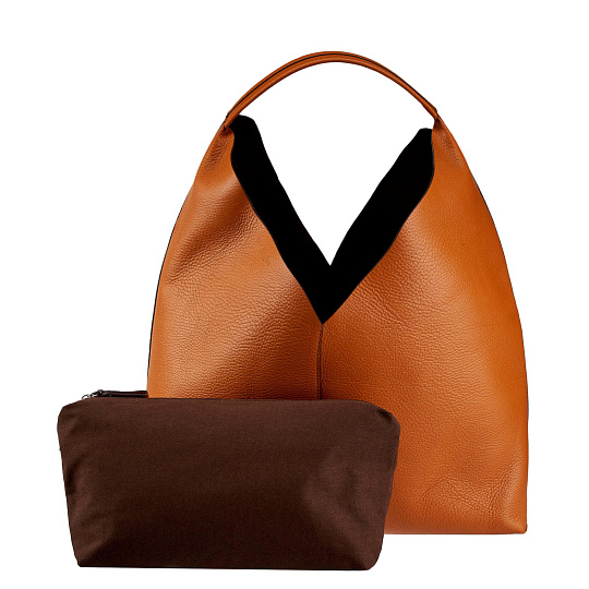 Женская сумка Dr.Koffer из натуральной кожи оранжевая