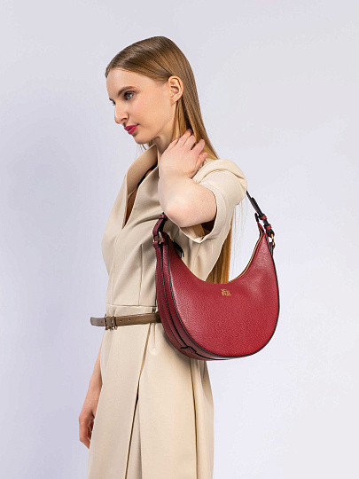 Женская сумка Dr. Koffer из натуральной кожи бордовая