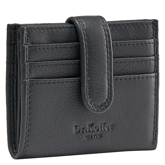 Кредитница Dr.Koffer из натуральной кожи синяя